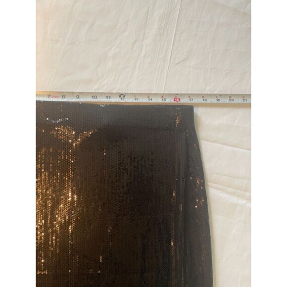 Michael Costello Long Full Sequin Formal Maxi Skirt in Black Women's Size XL 16 - Picture 9 of 11